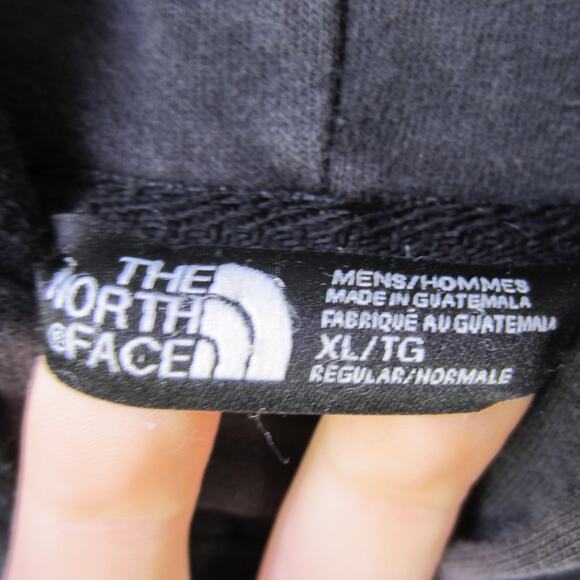 The North Face Hoodie Sweatshirt Mens XL Black Half Dome Logo Fleece Pullover - Picture 3 of 11